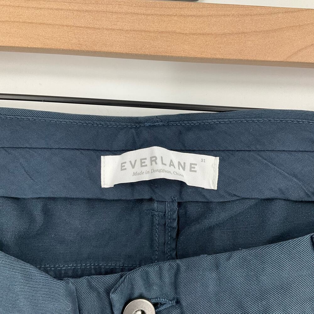 Everlane Cotton‎ Chino Trouser Pants Blue Women's Size 31 NWOT - Picture 3 of 7
